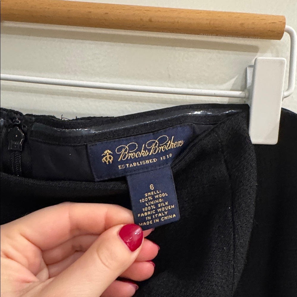 Brooks Brothers 100% Wool Strapless Dress in Black, size 6 - Picture 5 of 8